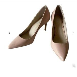 Calvin Klein - Gayle Pumps Blush Pink Matte Leather Pointy Toe Size 6